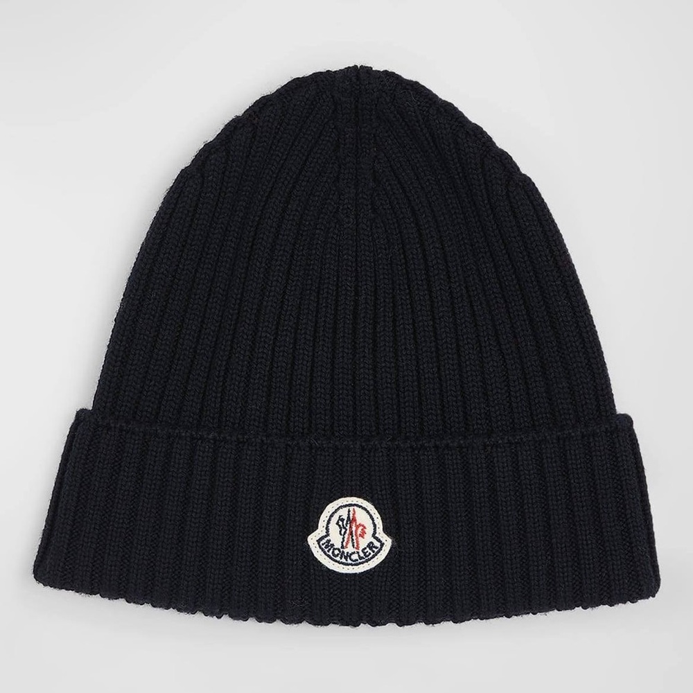 Black Wool Moncler Beanie